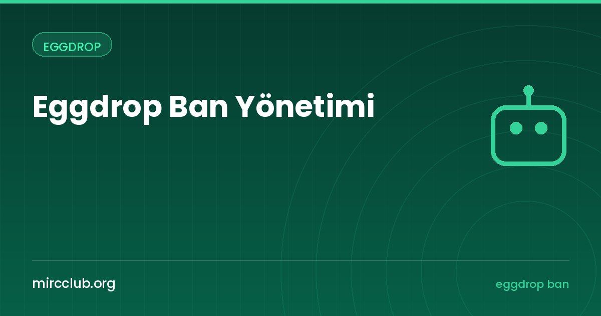 Eggdrop Ban Yönetimi: Kalıcı Banlar, Süreli Banlar ve İstisnalar